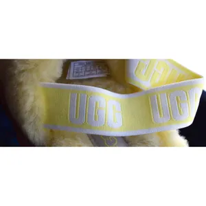 UGG Fluff Yeah Slide Women 10 Yellow Excellent Sheepskin Fuzzy Slingback thumbnail 7