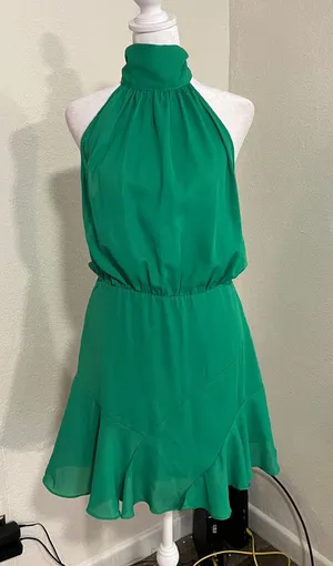DO+BE Emerald Green Halter Mini Dress thumbnail 1