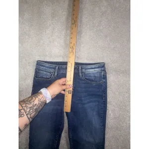 Driftwood Candace Crop Jeans Womens 28 Blue Scalloped Hem Stretch Denim Classic thumbnail 9