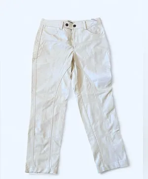 #79 NWOT Free People Rebel Vegan Leather Pants in Sugar Cookie Cream thumbnail 3