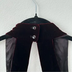 Jessica McClintock Gunne Sax Black Red Velvet Skater Dress thumbnail 6