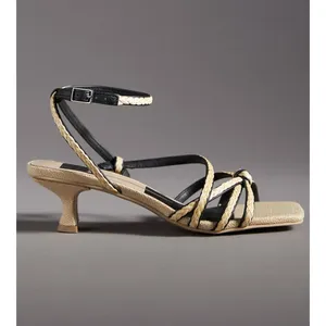 Dolce Vita x Anthropologie Black Neutral Bev Braid Kitten Heels NEW Size 6.5 thumbnail 4