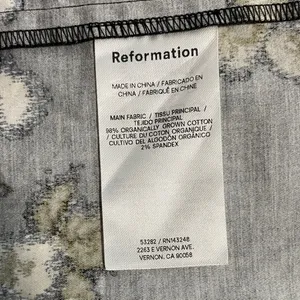 Reformation Floral Sweetheart Neck Midi Dress Long Sleeve Side Slit Size 6 . thumbnail 15