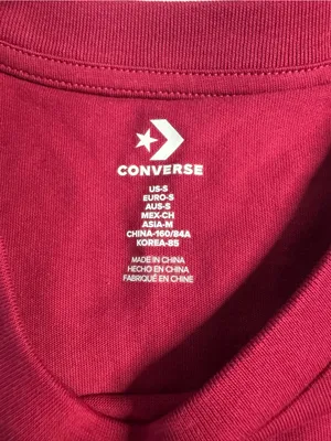 Converse Red Embroidered Graphic Tee | Size Small | NWT thumbnail 3