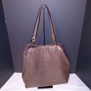 Coach Madison Phoebe Shoulder Bag Womens Large Brown Leather Tote 26225 thumbnail 6