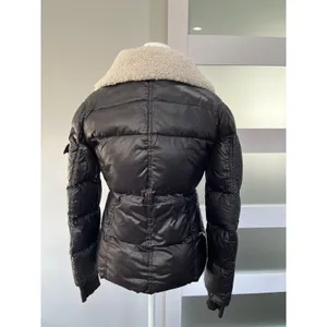 S13 New York Black Puffer Jacket Sherpa Collar Quilted Down Fill Women's XS‎ thumbnail 4