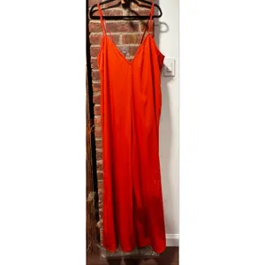 ASOS DESIGN Orange Boho Wide Leg Strappy Jumpsuit Size 12 Vacation Festival thumbnail 2