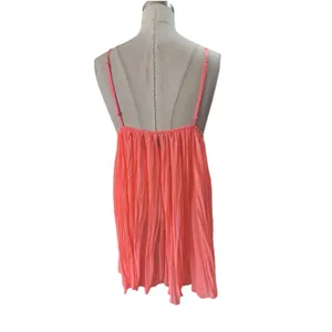 Vintage Victoria's Secret Pink Pleated Babydoll Lace Satin Bow Lingerie M Y2K thumbnail 4