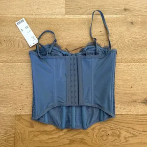 Urban Outfitters - Modern Love Corset Top in Blue thumbnail 3