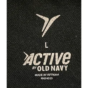 Old Navy Active Sports Bra Womens Large Black Keyhole Racerback Padded Stretch thumbnail 3