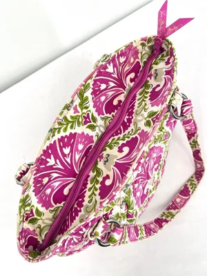 Vera Bradley Glenna Julep Tulip Pink Floral Quilted Cotton Shoulder Tote thumbnail 4