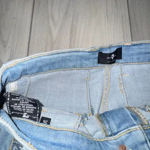 NWOT 7 For All Mankind Braided Denim‎ Flare Jeans Wide Leg Women's Size 26 Light thumbnail 4