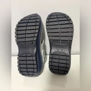 CROCS Gray and Navy Platform Sandals thumbnail 6