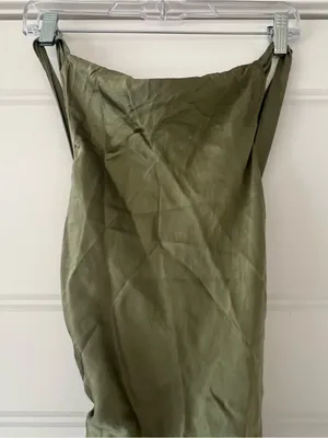 NWOT Reformation Casette Silk Dress Green Size 8 thumbnail 4