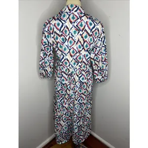 Anthropologie Maeve The Bettina Tiered Midi Maxi Shirt Dress Ikat Boho XS thumbnail 4