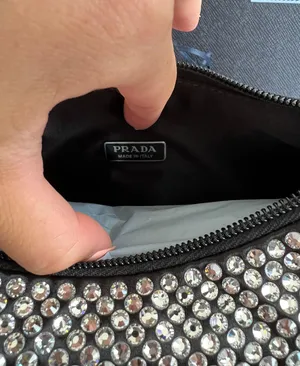 Prada NWT  Crystal Re Edition 2000 Bag In Black thumbnail 8