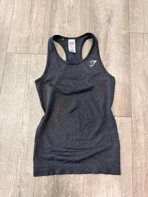 Gymshark Black Seamless High-Neck Tank Top thumbnail 3