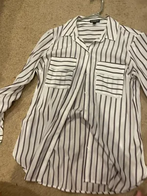 Express Striped Button Up Blouse thumbnail 3