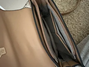 Light brown purse with gold detailing thumbnail 3
