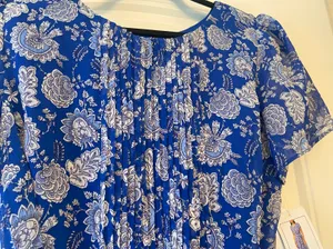 Royal Blue Paisley Dress thumbnail 2