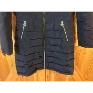 Michael Kors Long Down Quilted Puffer Jacket Tall Mock Neck Collar Size XS (5981 thumbnail 3