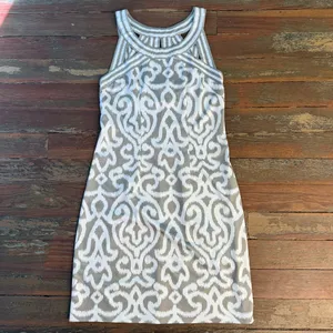 Gretchen Scott Ikat Cutout Strappy Back Sheath Dress ~ Size XS 🧡🍄 thumbnail 8
