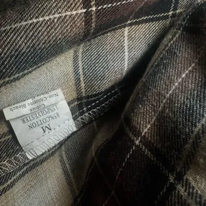 Plaid Flannel Shirt in Brown and Cream thumbnail 2