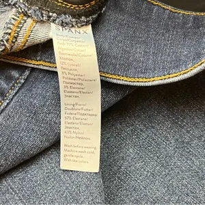 Spanx Skinny Jean Womens Large Blue Distressed Pull-on‎ Stretch Blue Denim thumbnail 4