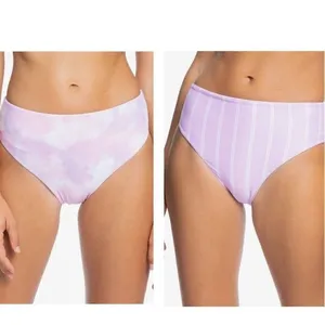 Roxy Sea & Waves Revo Purple Reversible Bikini Bottoms‎ Size Small thumbnail 2