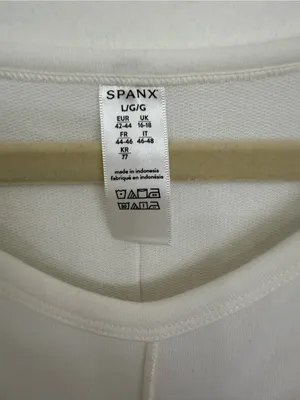 SPANX Classic White Long-Sleeve Women's Top Size Large thumbnail 3