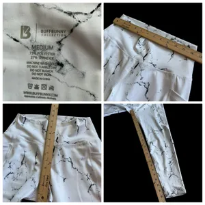 Buffbunny Limitless Collection Sz Medium White Marble Elysium Athleisure Pockets thumbnail 3