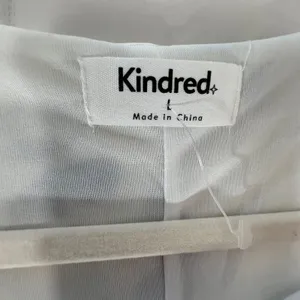 Kindred Size-L Dress White Blue Butterfly Knee Length Ruffle‎ thumbnail 4