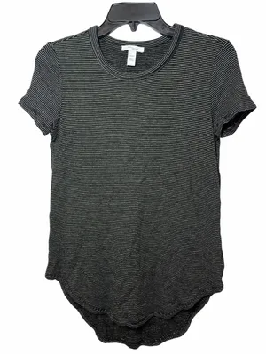 Daily Ritual Black Stripe Short Sleeve Crew Neck Tee thumbnail 1