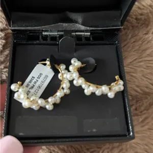 Macys Bridge Cultured Pearl Earrings NWT thumbnail 1