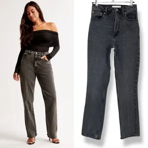 Abercrombie‎ and Fitch The 90s Straight Ultra High Rise Curve Love Size 25 / 0 thumbnail 2