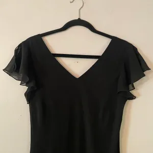Cato Y2K Black Whimsygoth Fairycore Sheer Layered Midi Dress V-neck Women's 10 thumbnail 3