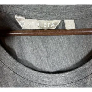 Athleta Womens TShirt Dress S‎ Relaxed Fit Gray Assymetrical Soft Comfy thumbnail 2