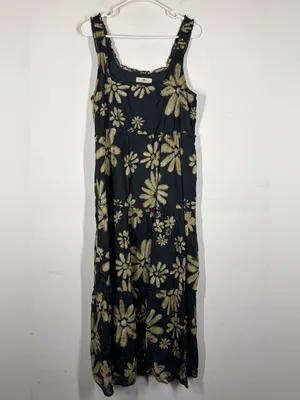 Natural Life Adele 100% Cotton Floral Maxi Dress Size Large thumbnail 4