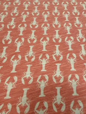 Aeropostale Lobster Print Tee Medium coral‎ Nautical Coastal Preppy Graphic thumbnail 3