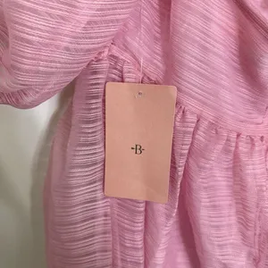 NWT BHLDN X Free People Alaine Pink Mini Dress Puff Sleeves Size 8 thumbnail 7