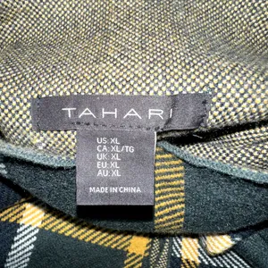 Tahari Womens Size XL Green Yellow Plaid Long Sleeve Mock Neck Sweater thumbnail 4
