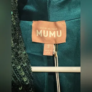 SHOW ME YOUR MUMU Women's‎ Dance Sequins Blazer in emerald green Size S thumbnail 4