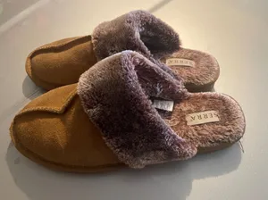 Serra Faux Fur and Faux Suede Slippers thumbnail 1