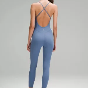 lululemon Align Cross-Back Bodysuit 25” in Oasis Blue thumbnail 2