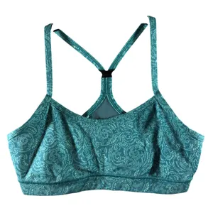 326 | Lululemon Flow Y Bra Womens 8 Light Support Yoga‎ Sports Bra Teal Print thumbnail 1