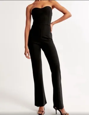 Abercrombie & Fitch Black Strapless Sweetheart Jumpsuit thumbnail 6