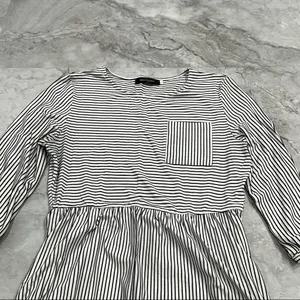 MEROKEETY Size‎ Large L Stripe Dress Casual Pockets 3/4 Sleeves thumbnail 2