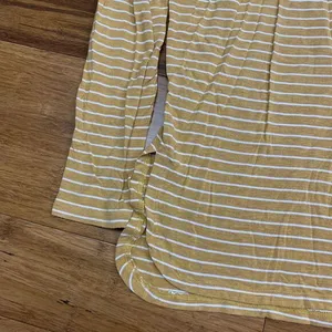 American Eagle Top womens Medium Yellow Soft & Sexy Striped Long Sleeve‎ V-Neck thumbnail 2