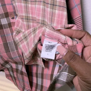 Vanilla Bay‎ Women Button Front Shirt Flannel Pink Brown Patchwork Cabin Western thumbnail 6
