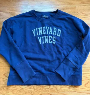 Vineyard Vines navy blue logo sweatshirt size large thumbnail 1